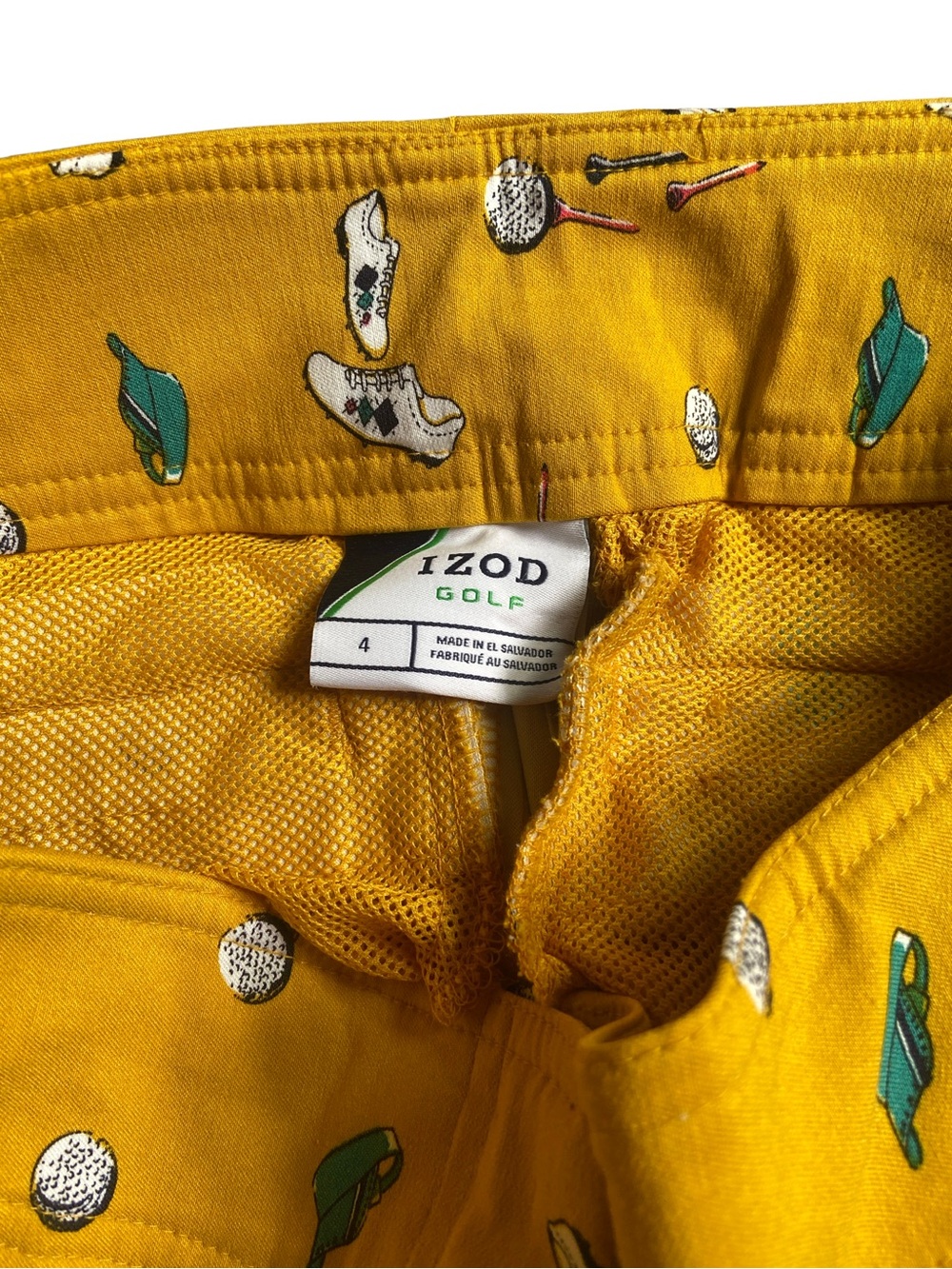 Izod Yellow Golf Capris - Picture 4 of 5